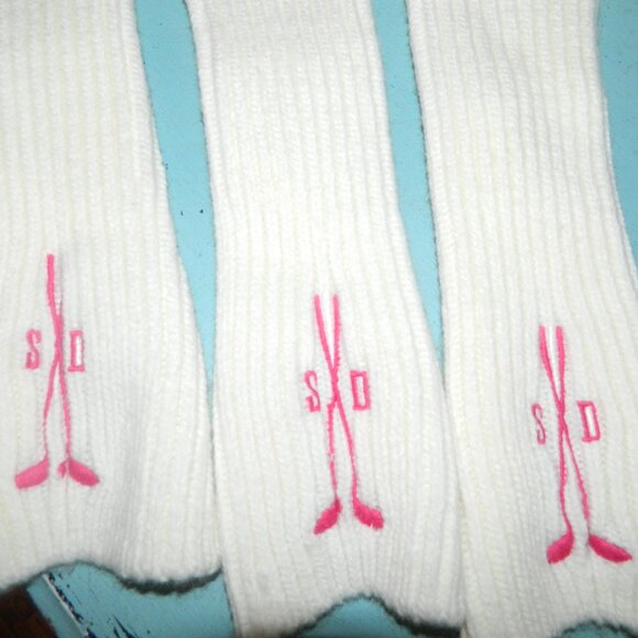 Mark & Graham Lot of 3 Knit Woolblend Golf Head Covers "SD"  (P-42) - Picture 3 of 6